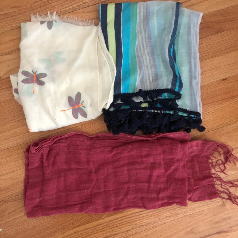 Three scarves